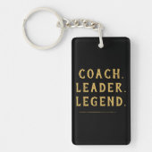 Coach Leider Legende Goud Typografie Sleutelhanger (Voorkant)