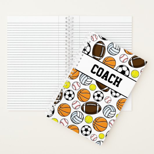COACH Little League Multi Sportballen Cadeau Notitieboek (Binnen)