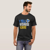 Coach mam ik schreeuw omdat zorg volleybal grappig t-shirt (Voorkant volledig)
