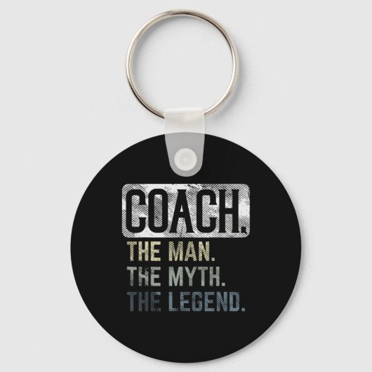 Coach Man Myth Legend Bysketbyll Pe Soccer Footbyl Sleutelhanger (Voorkant)