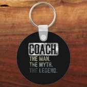 Coach Man Myth Legend Bysketbyll Pe Soccer Footbyl Sleutelhanger (Voorkant)