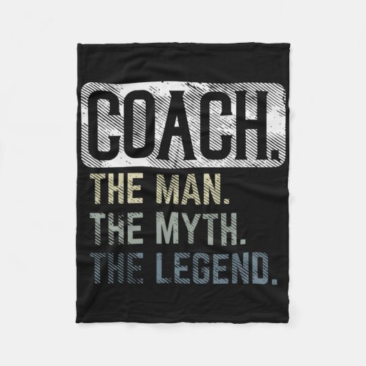Coach Man Myth Legend Bysketbyll PE Voetbal Fleece Deken (Voorkant)