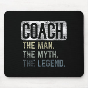 Coach Man Myth Legend Bysketbyll PE Voetbal Muismat
