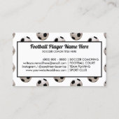 coach manager football Voetbal Visitekaartje (Achterkant)