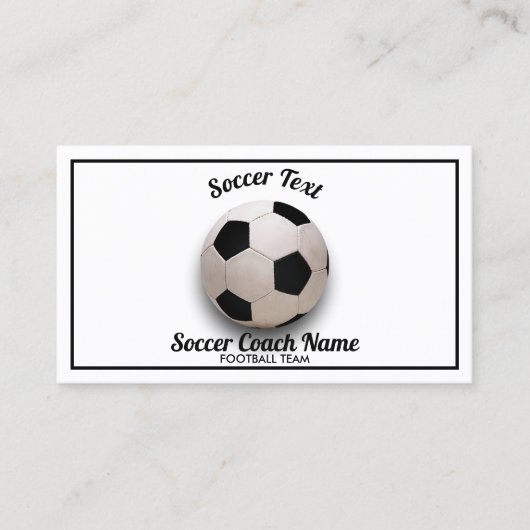 coach manager football Voetbal Visitekaartje (Voorkant)