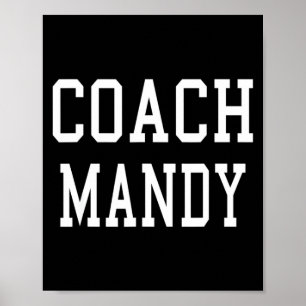 Coach Mandy Custom Voetbal American Football Honkb Poster