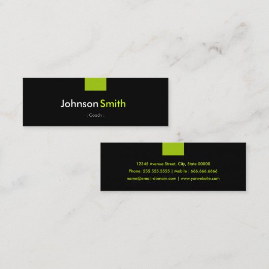 Coach - Mint Green Compact Mini Visitekaartje (Voorkant / Achterkant)