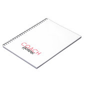 COACH NAAM aangepaste tekst rode zwarte poorten Mo Notitieboek (Linkerzijde)