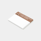 Coach Naam Klaslokaal, Voetbal, Bruine Rand Post-it® Notes (Schuin)