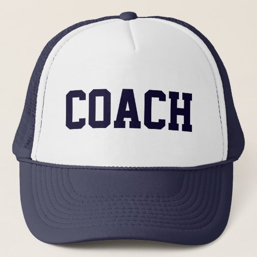 Coach Navy Blue Trucker Hat Trucker Pet (Voorkant)