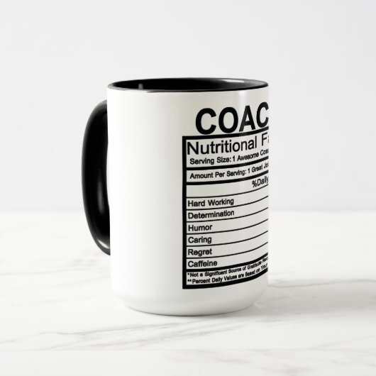 Coach Nutritional Facts Mok (Voorkant links)