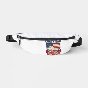 Coach Papa Honkbal Patriottisch Vintage T-Shirt On Heuptasje