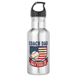 Coach Papa Honkbal Patriottisch Vintage T-Shirt On Waterfles