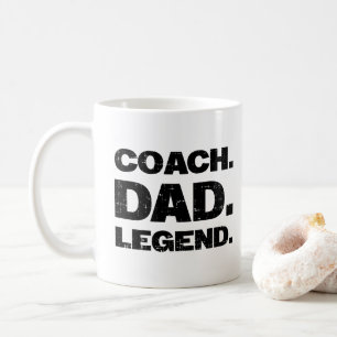 Coach Papa Legende Grappig Sport Vader Cadeau Koffiemok