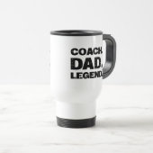 Coach Papa Legende Grappig Sport Vader Cadeau Reisbeker (Voorkant rechts)