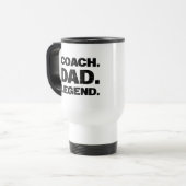 Coach Papa Legende Grappig Sport Vader Cadeau Reisbeker (Voorkant links)