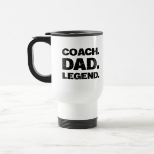 Coach Papa Legende Grappig Sport Vader Cadeau Reisbeker
