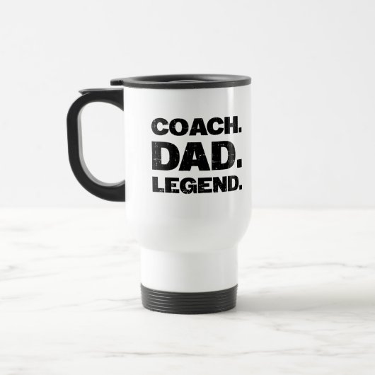 Coach Papa Legende Grappig Sport Vader Cadeau Reisbeker (Links)
