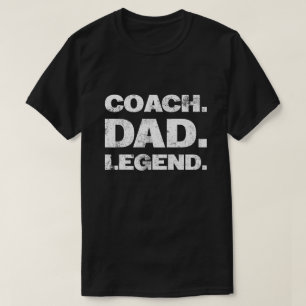 Coach Papa Legende Grappig Sport Vader Cadeau T-shirt