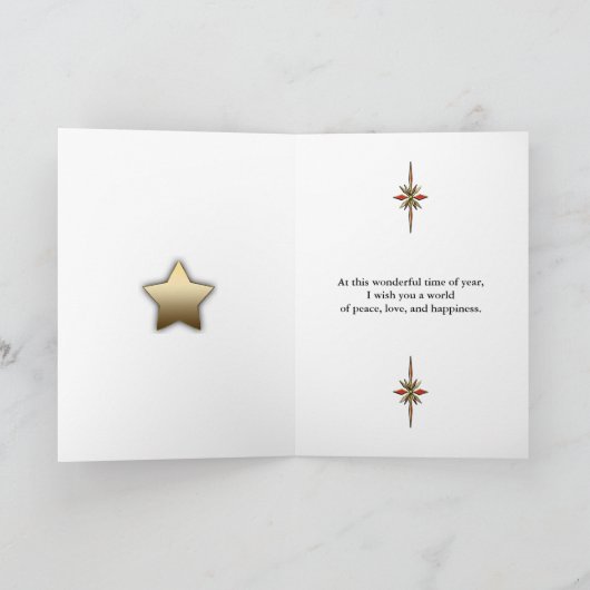 Coach, patriottische kerstboom feestdagen kaart (Binnen)