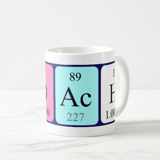 Coach periodieke lijstnaam mok (Voorkant rechts)