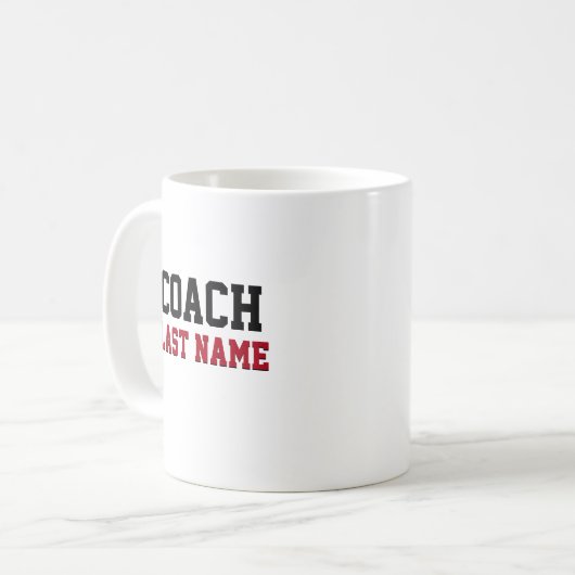 Coach - Persoonlijke achternaam Koffiemok (Voorkant links)