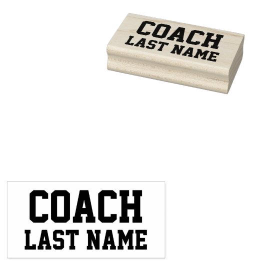 Coach - Persoonlijke achternaam Rubberstempel (Gestempeld)