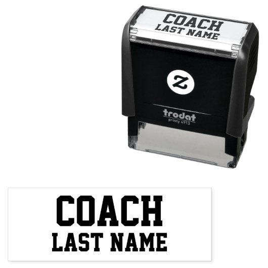 Coach - Persoonlijke achternaam Zelfinktende Stempel (In situ)