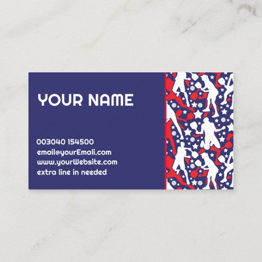 Coach Pickleball American pickleball Visitekaartje (Achterkant)