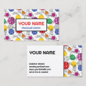 Coach Pickleball parrots en pickeballen Visitekaartje (Voorkant / Achterkant)