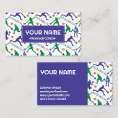 Coach Pickleball-silhouettes op wit Visitekaartje (Voorkant / Achterkant)