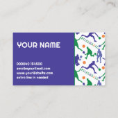 Coach Pickleball-silhouettes op wit Visitekaartje (Achterkant)