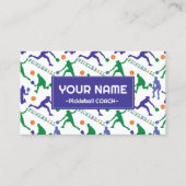 Coach Pickleball-silhouettes op wit Visitekaartje (Voorkant)