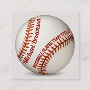 Coach Player School Sport BASEBALL Vierkante Visitekaartje