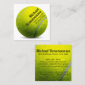 Coach Player School Sport Tennis Vierkante Visitekaartje (Voorkant / Achterkant)