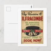 Coach-reis naar Ilfracombe, Devon, Verenigd Konink Briefkaart (Voorkant / Achterkant)