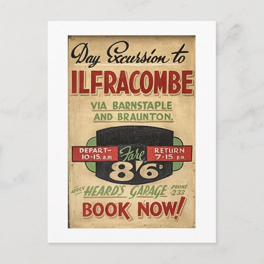 Coach-reis naar Ilfracombe, Devon, Verenigd Konink Briefkaart (Voorkant)