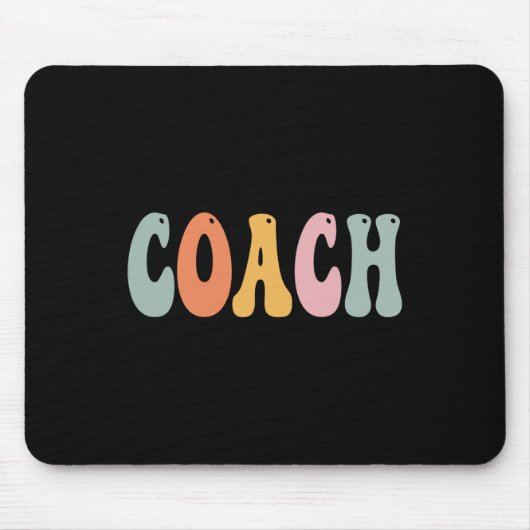 Coach Retro Groovy  Vrouwen Fijne Eerste Dag Muismat (Voorkant)