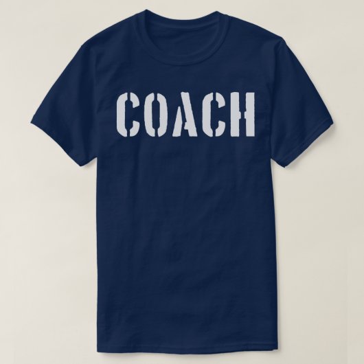 Coach Retro  Stencil stijl T-shirt (Design voorkant)