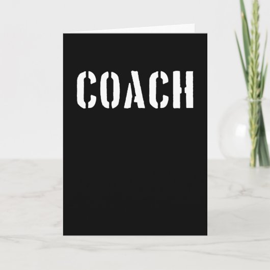Coach Retro Vintage Stencil Stijl Kaart (Voorkant)