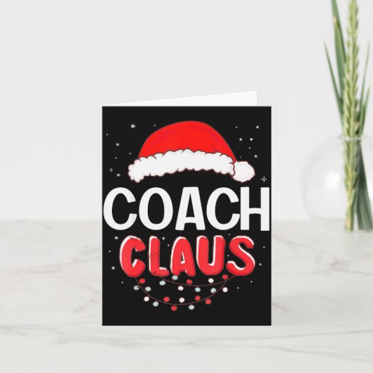 Coach Santa Claus Christmas Matching Costume  Kaart (Voorkant)