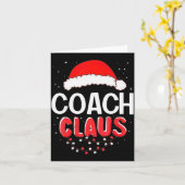 Coach Santa Claus Christmas Matching Costume  Kaart (Gele Bloem)