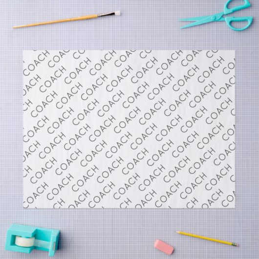 Coach School Sport Team Kleuren Modern Fun Tissuepapier (Craft)