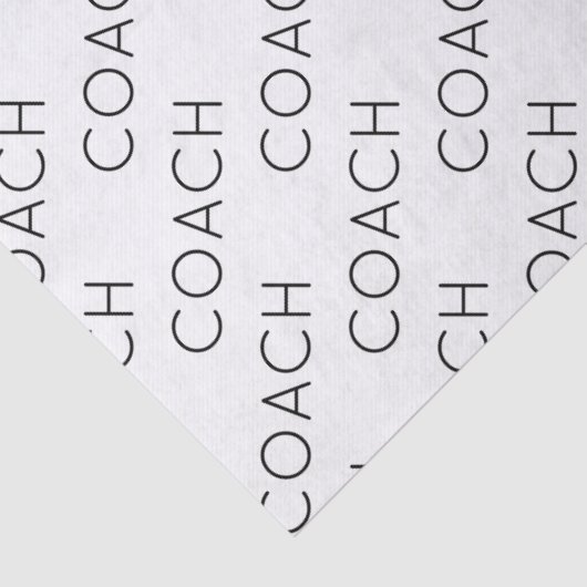 Coach School Sport Team Kleuren Modern Fun Tissuepapier (Detail)