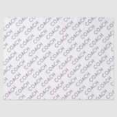 Coach School Sport Team Kleuren Modern Fun Tissuepapier (Voorkant)