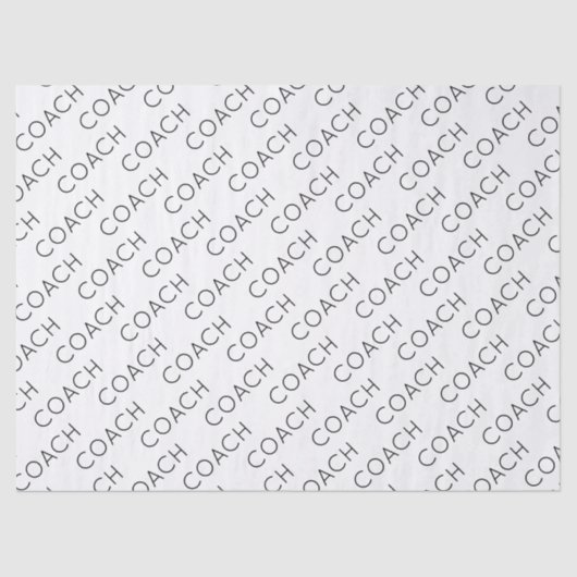 Coach School Sport Team Kleuren Modern Fun Tissuepapier (Voorkant)