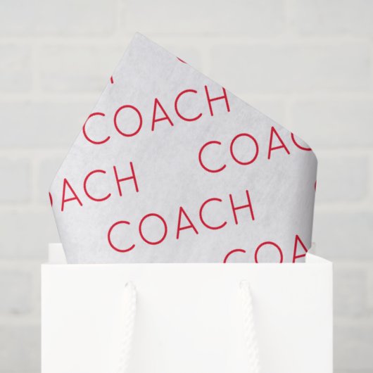 Coach School Sport Team Kleuren Modern Fun Tissuepapier (Cadeauzakje)