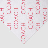 Coach School Sport Team Kleuren Modern Fun Tissuepapier (Detail)