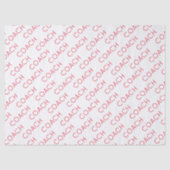 Coach School Sport Team Kleuren Modern Fun Tissuepapier (Voorkant)