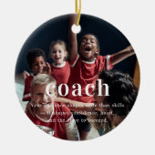 Coach | Sentimentele Foto Aandenken Kerstmis Keramisch Ornament (Voorkant)